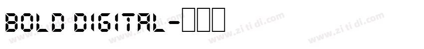 bold digital字体转换